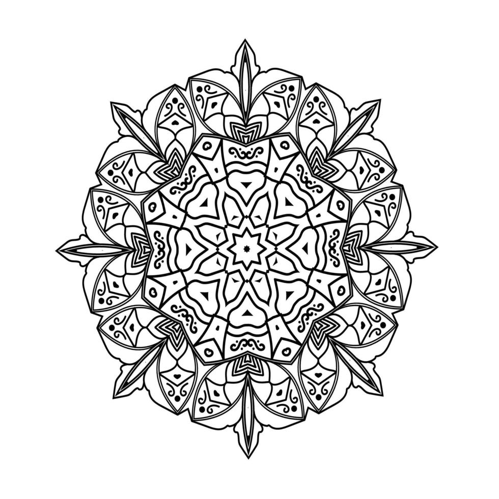 vecteur gratuit de mandala floral mignon