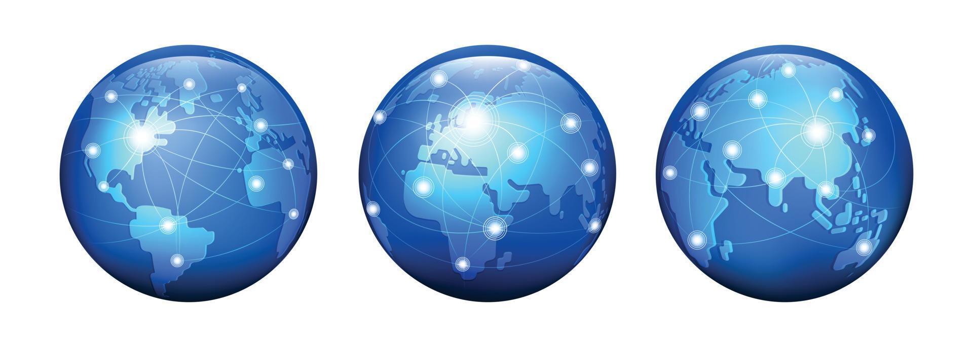 Internet et connexion mondiale vecteur