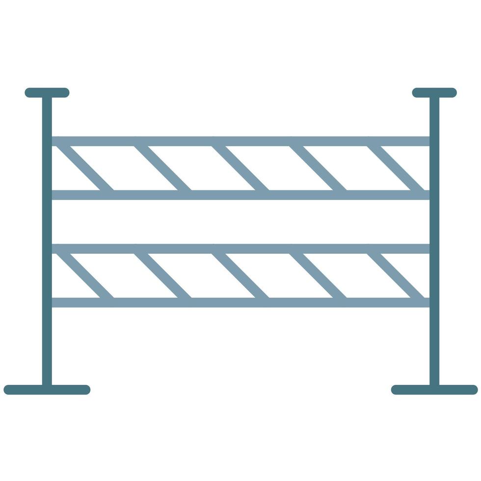 ligne de barrière de police icône deux couleurs vecteur