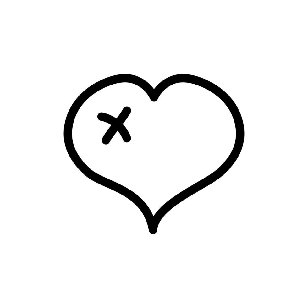 ensemble d'icônes vectorielles noires, isolées sur fond blanc. illustration plate sur un thème coeur vecteur