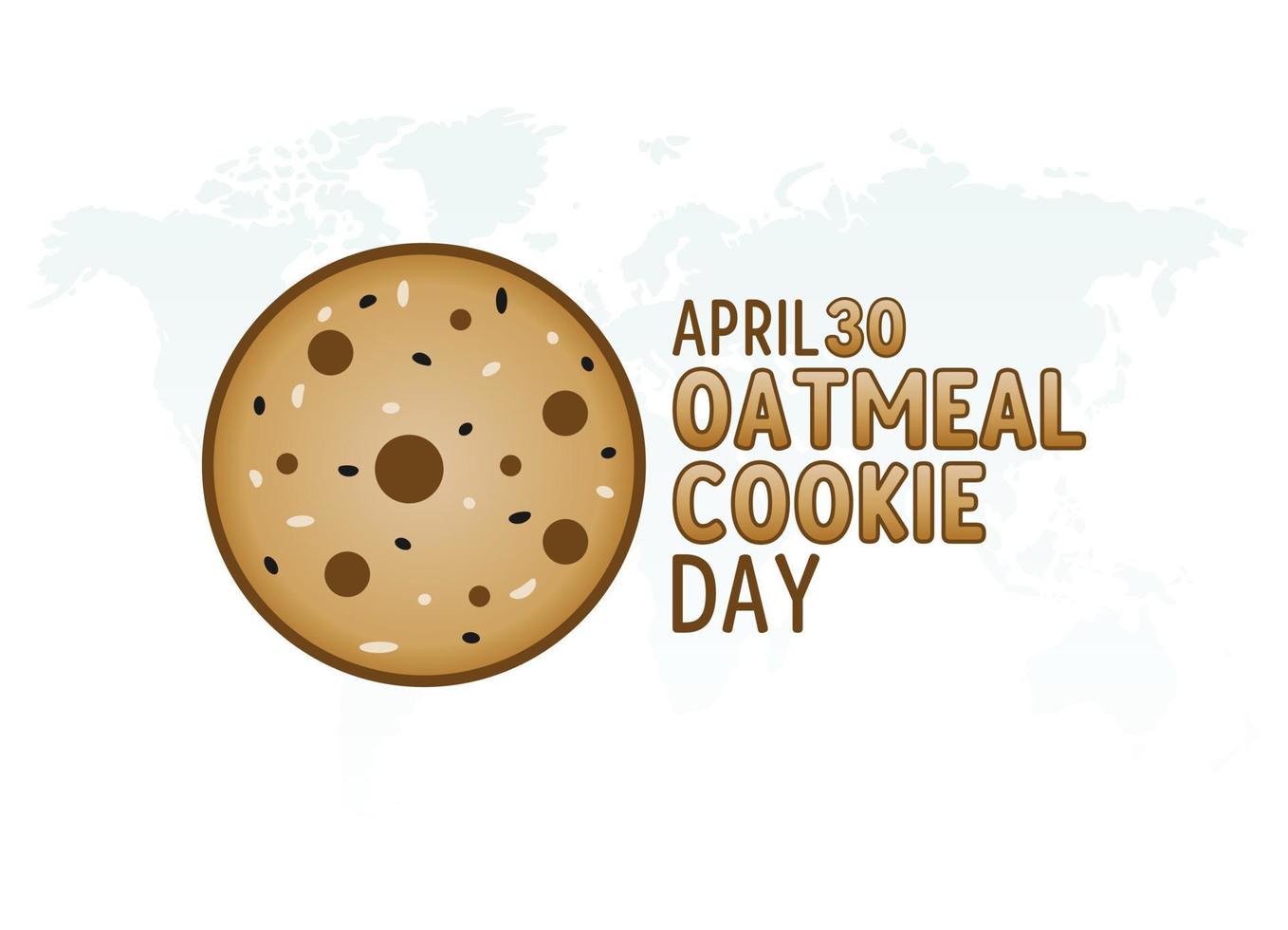 graphique vectoriel de la journée des biscuits à l'avoine bon pour la célébration de la journée nationale des biscuits à l'avoine. conception plate. conception de flyer. illustration plate.