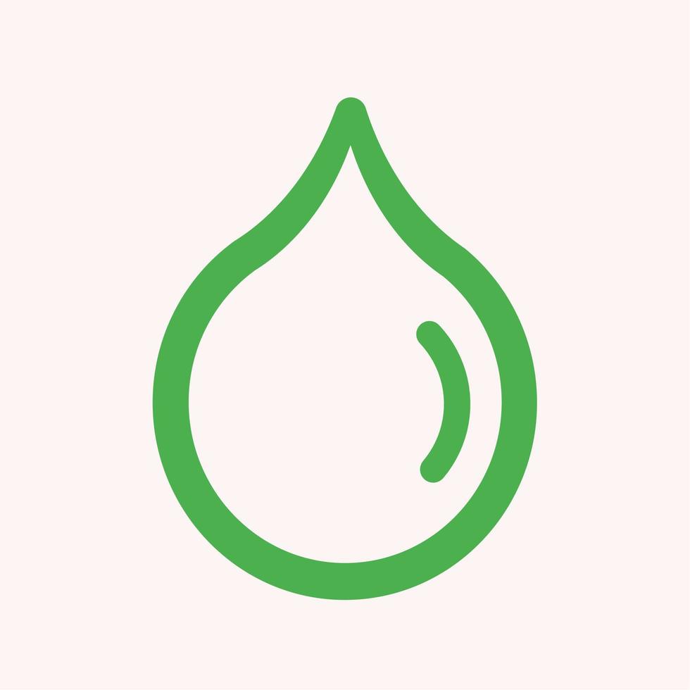 illustration du logo icône contour vert sang. adapté à la santé et à l'article médical vecteur