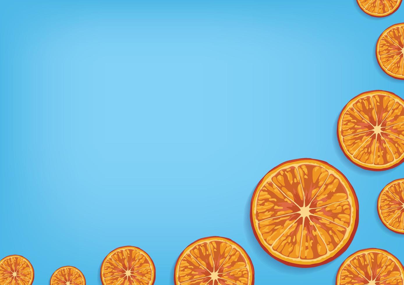 vecteur de fond orange fruits et légumes frais