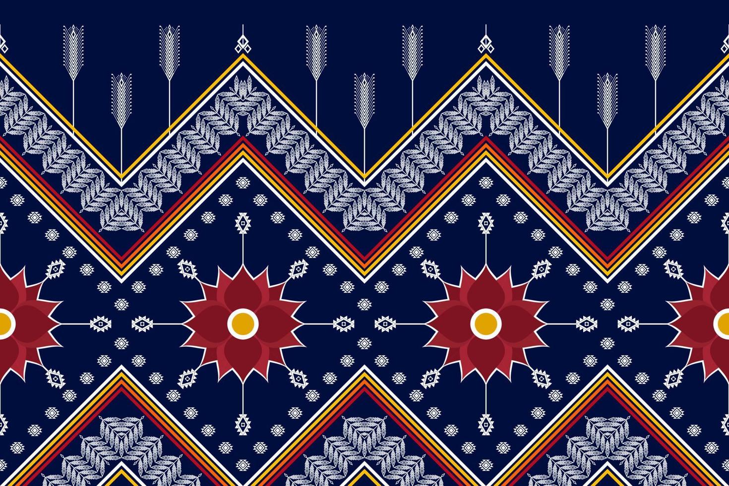 conception abstraite de motif ethnique géométrique. tapis en tissu aztèque ornement mandala boho natif chevron textile décoration papier peint. fond de vecteur de broderie traditionnelle ethnique tribale