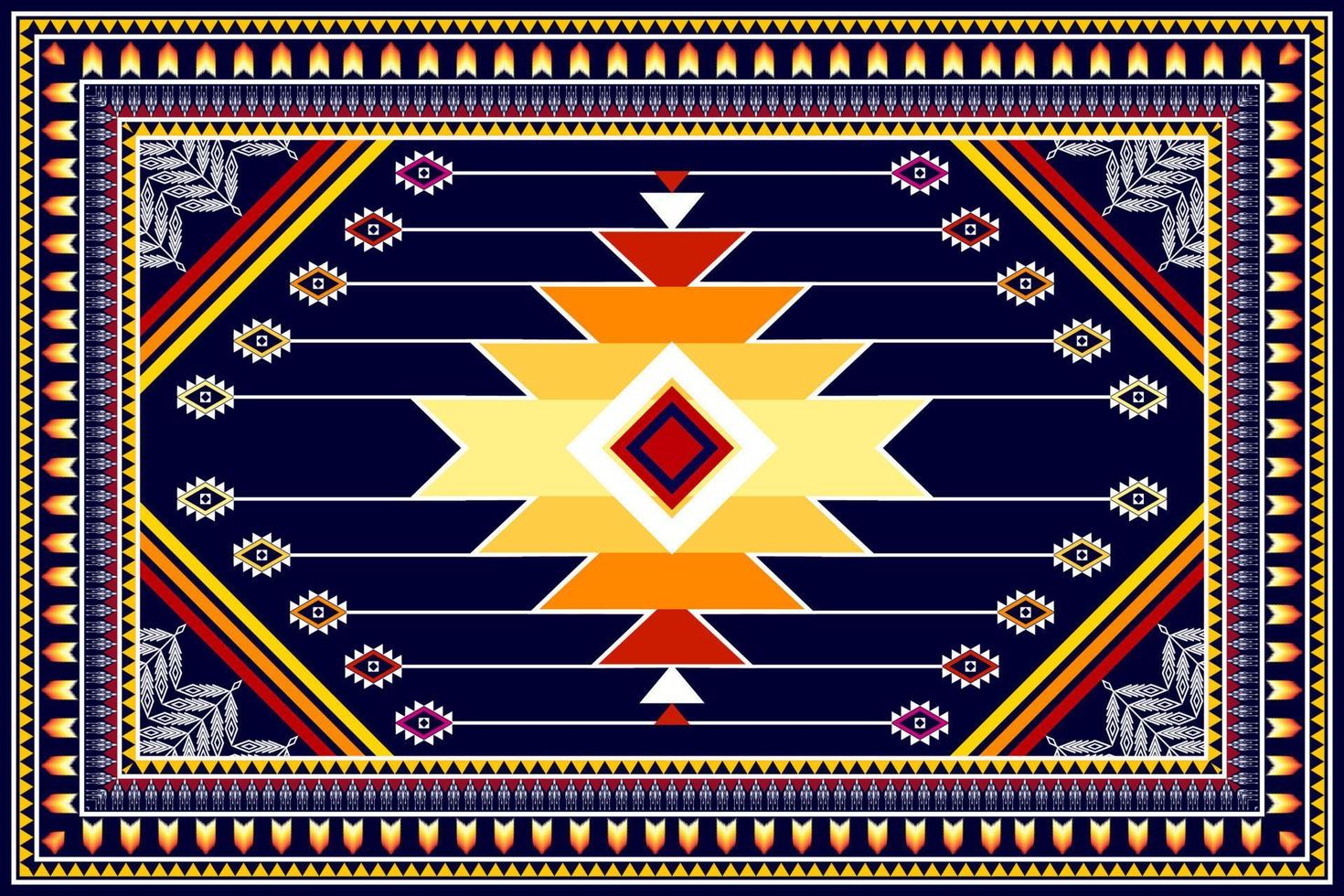 conception de motif ethnique abstrait géométrique. tapis en tissu aztèque ornement mandala ethnique chevron textile décoration papier peint. fond d'illustrations vectorielles de broderie traditionnelle indigène boho tribal vecteur