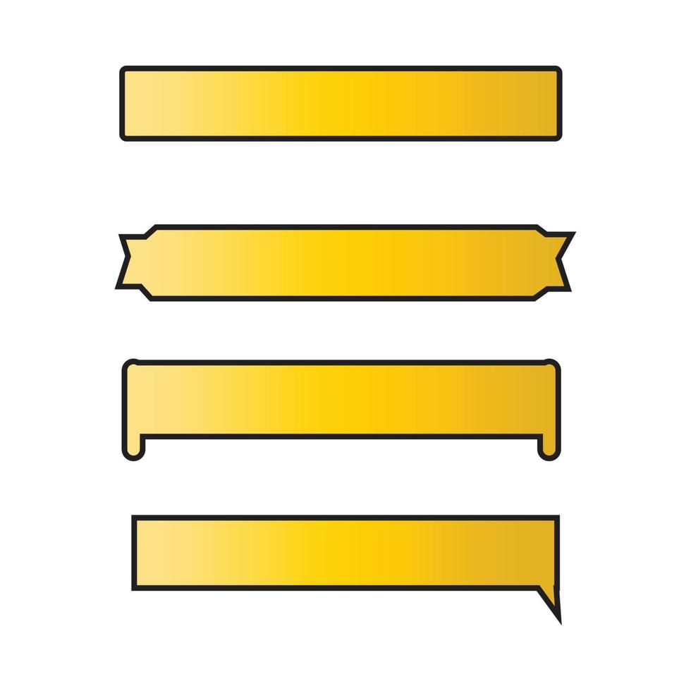 symbole de vecteur de logo de bannière de décoration simple