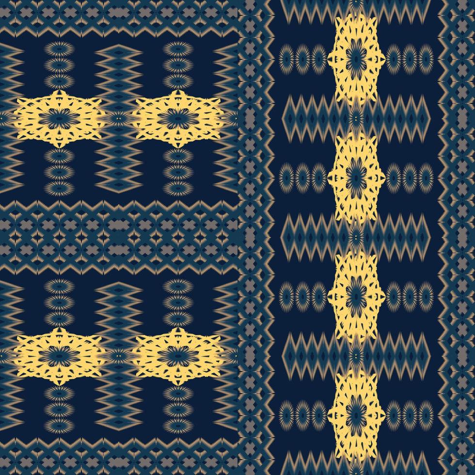 Motif de tissu natif sans couture 2 en 1 conçu à partir de formes géométriques, utilisez-le comme image d'arrière-plan, détruisez les chemises et faites des motifs sur les choses. vecteur