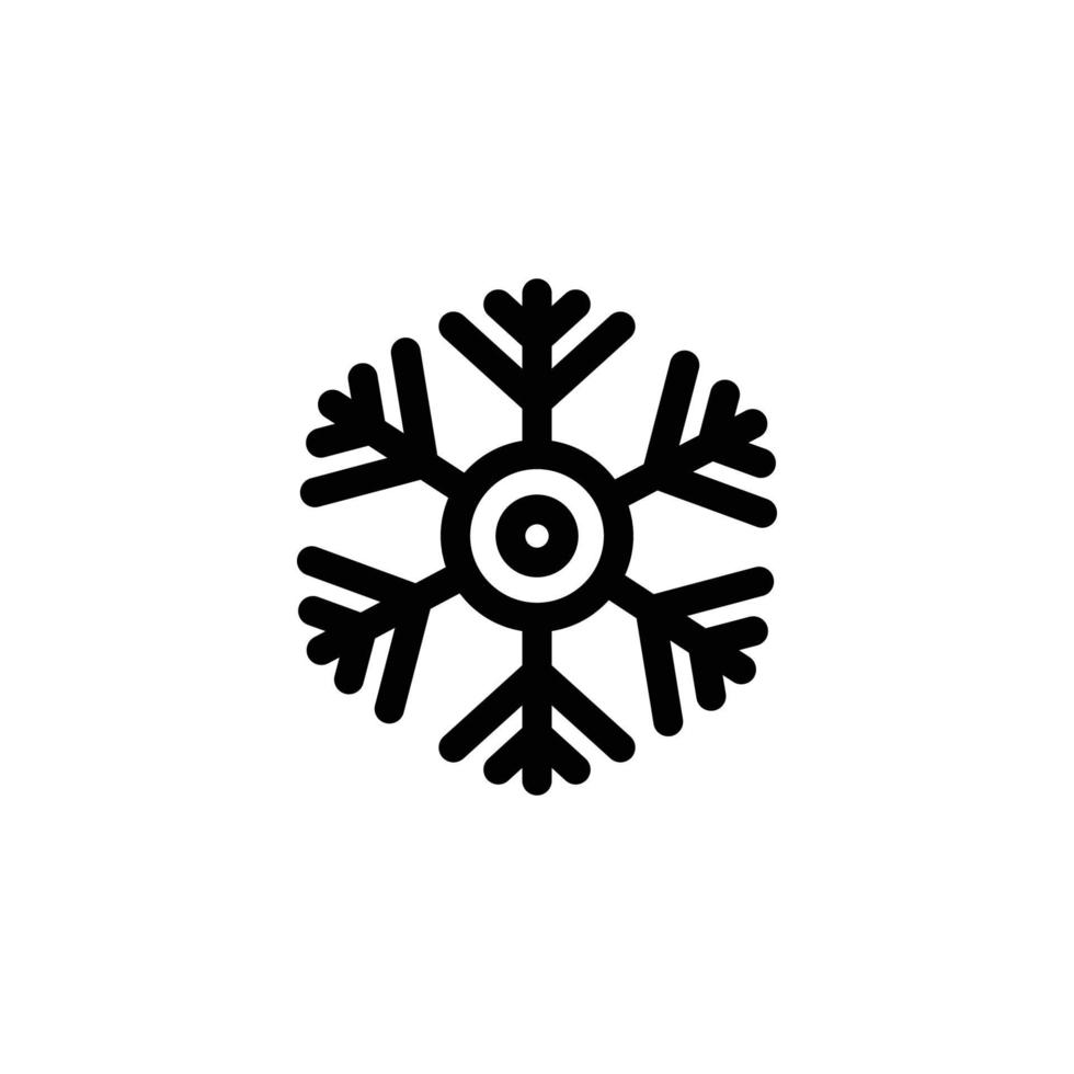 icône de flocon de neige. adapté au symbole de l'hiver. style d'icône de ligne. conception simple modifiable. vecteur de modèle de conception