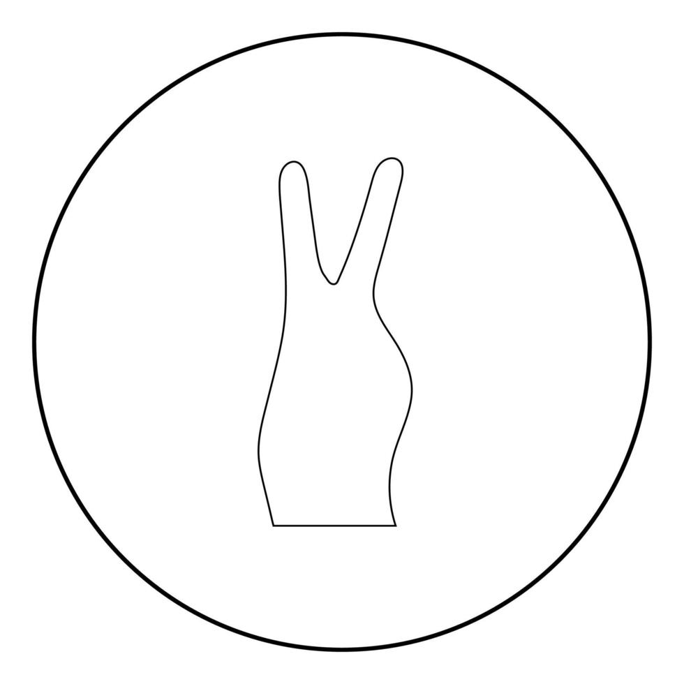 blanc l'icône de couleur noire en cercle ou en rond vecteur