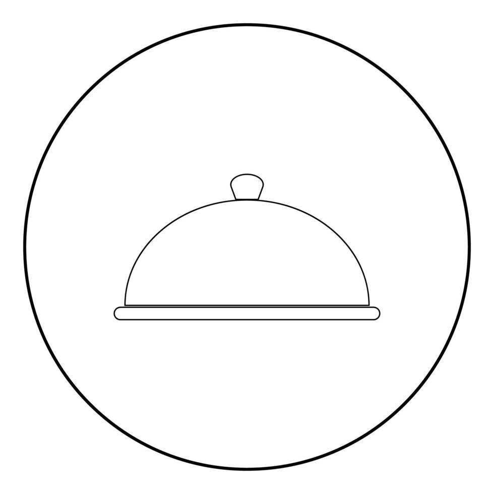 plat l'icône de couleur noire en cercle ou en rond vecteur