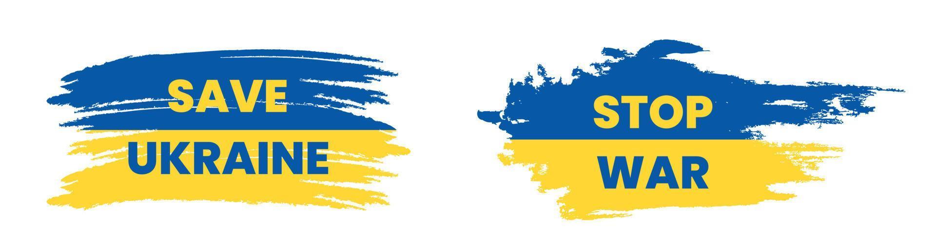 priez pour l'ukraine, arrêtez la guerre, sauvez l'ukraine, tenez-vous avec l'ukraine, le drapeau de l'ukraine priant concept vecteur défini fond illustration de conception vectorielle