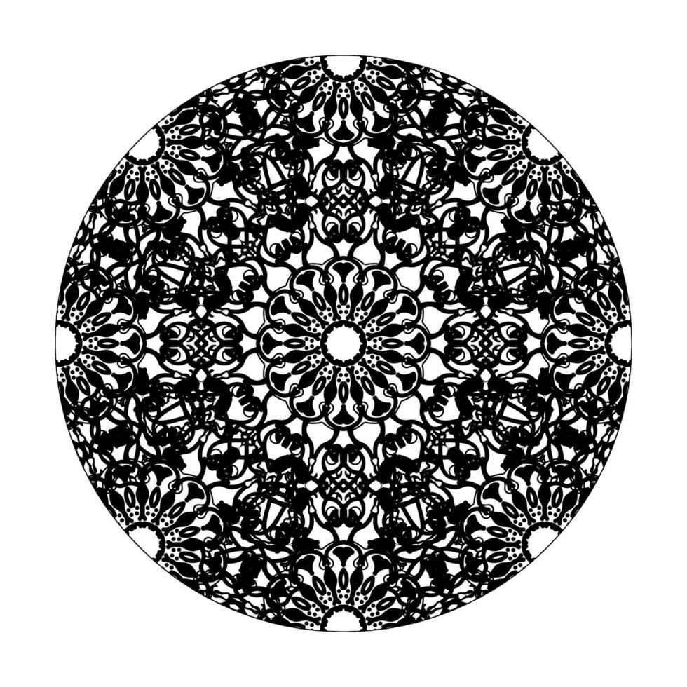 mandala dessiné à la main. décoration en ornement de doodle oriental ethnique. vecteur