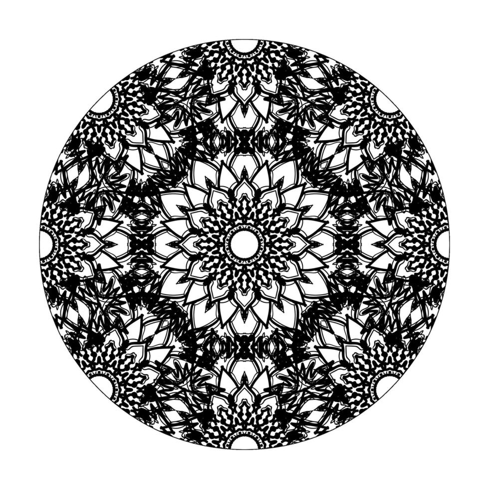 mandala dessiné à la main. décoration en ornement de doodle oriental ethnique. vecteur