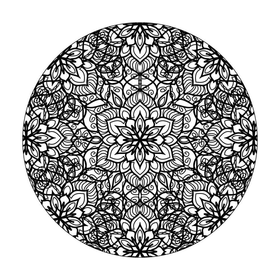 mandala dessiné à la main. décoration en ornement de doodle oriental ethnique. vecteur