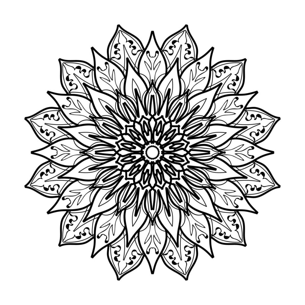 mandala dessiné à la main. décoration en ornement de doodle oriental ethnique. vecteur