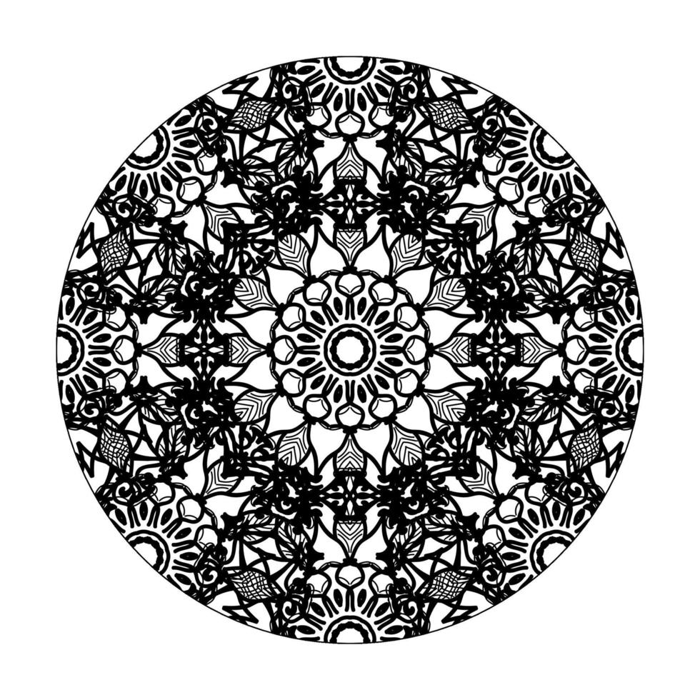 mandala dessiné à la main. décoration en ornement de doodle oriental ethnique. vecteur