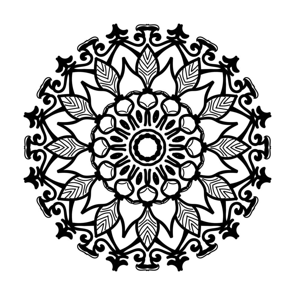 mandala dessiné à la main. décoration en ornement de doodle oriental ethnique. vecteur