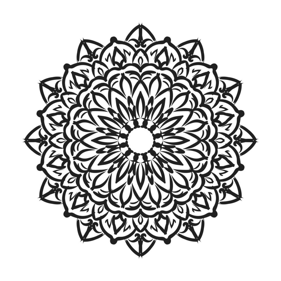 mandala dessiné à la main. décoration en ornement de doodle oriental ethnique. vecteur