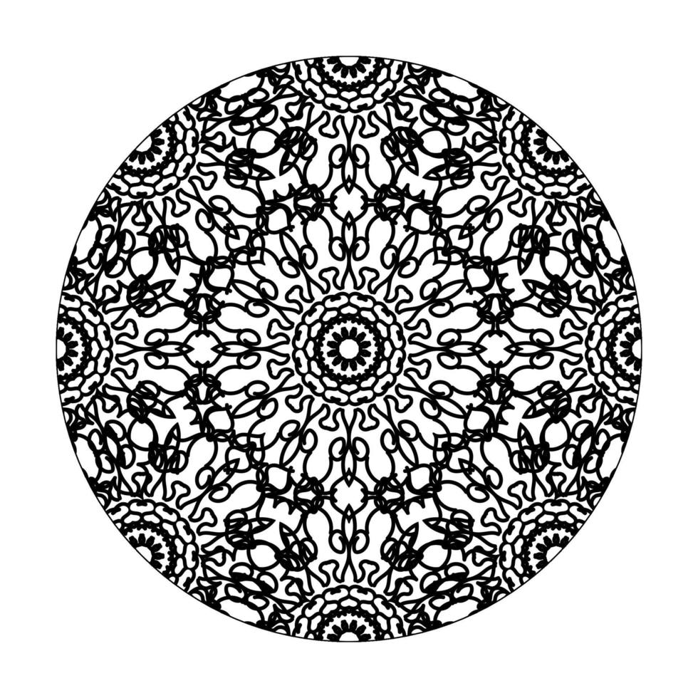 mandala dessiné à la main. décoration en ornement de doodle oriental ethnique. vecteur