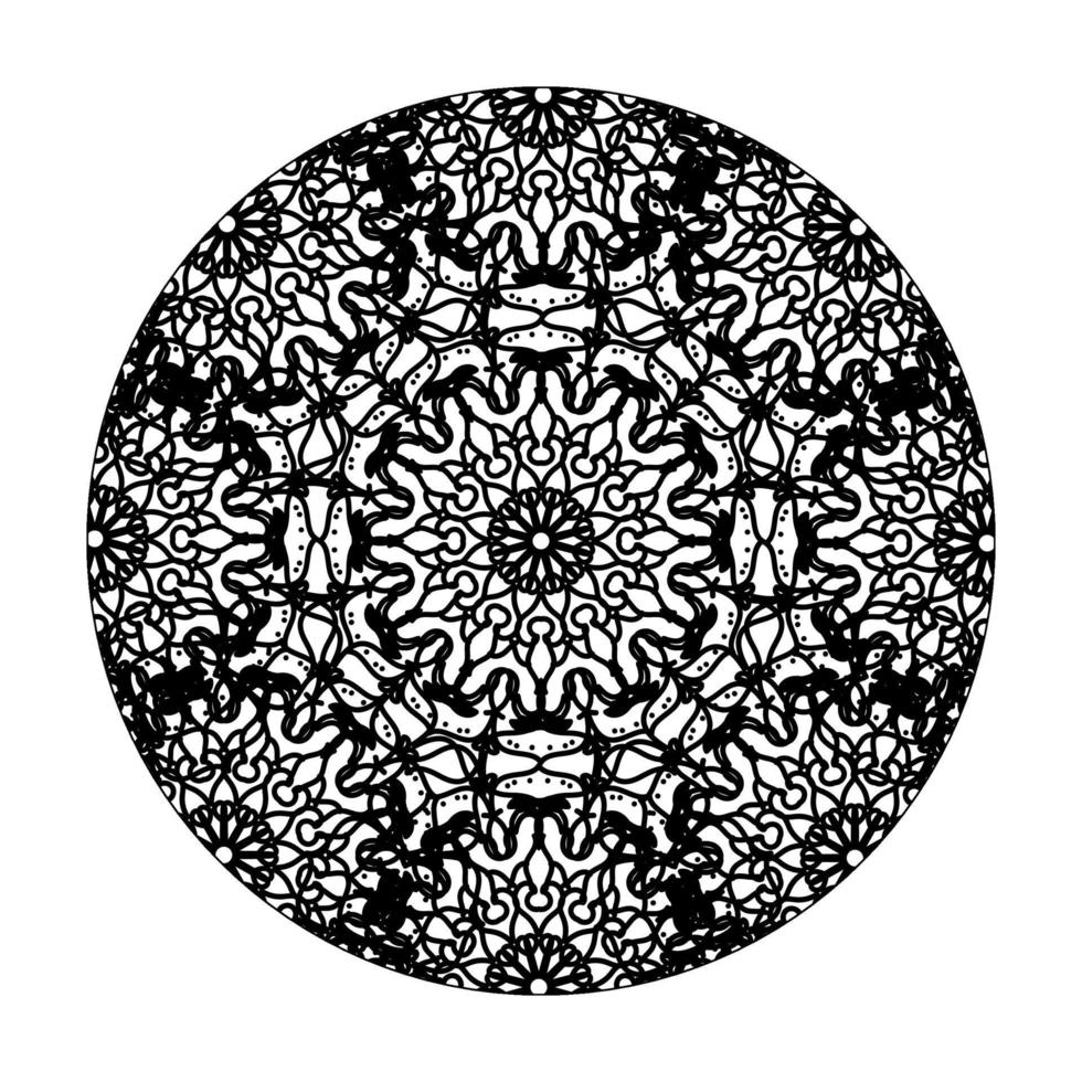 mandala dessiné à la main. décoration en ornement de doodle oriental ethnique. vecteur