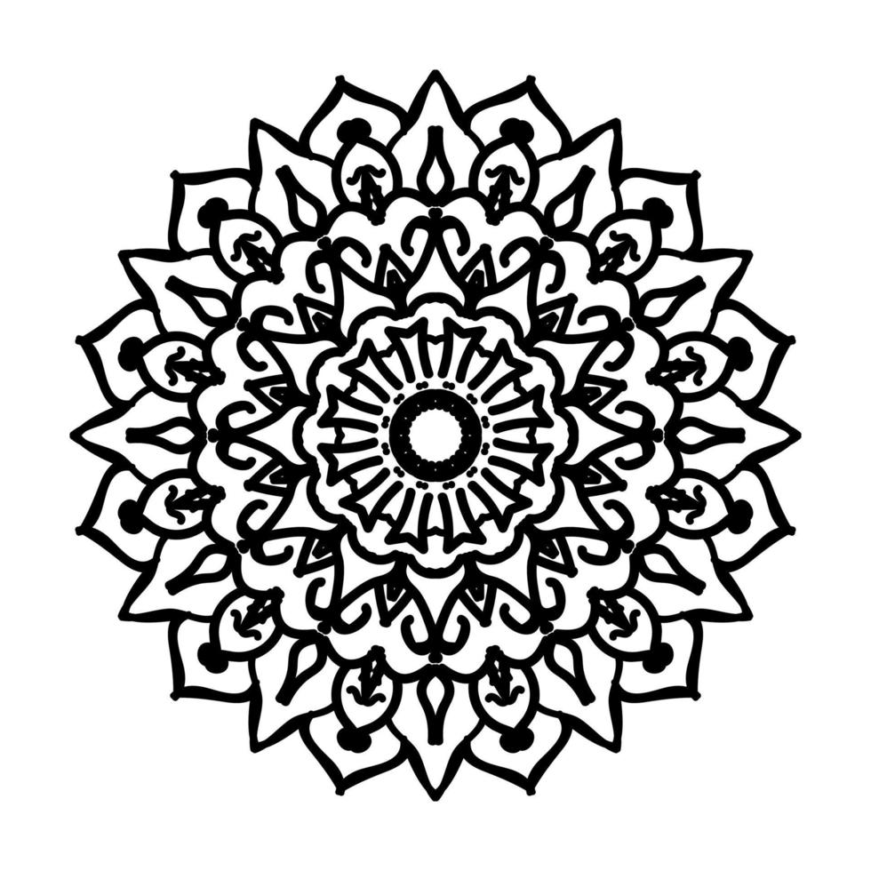 mandala dessiné à la main. décoration en ornement de doodle oriental ethnique. vecteur