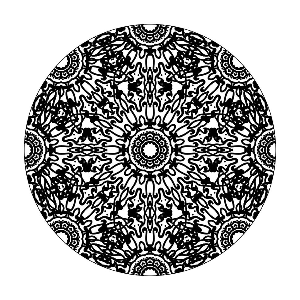 mandala dessiné à la main. décoration en ornement de doodle oriental ethnique. vecteur