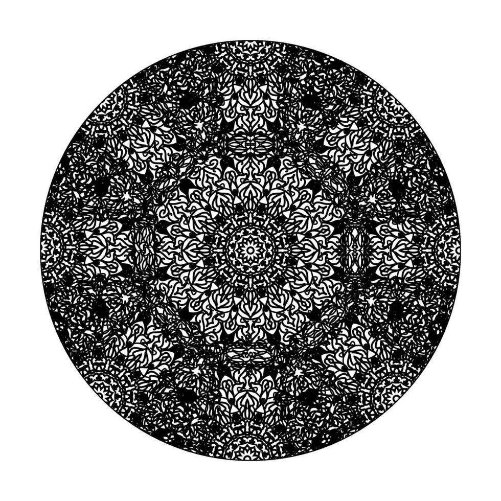 mandala dessiné à la main. décoration en ornement de doodle oriental ethnique. vecteur