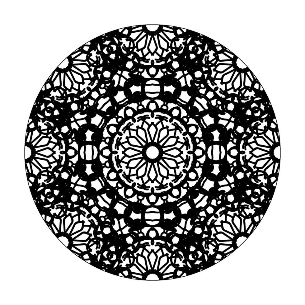 mandala dessiné à la main. décoration en ornement de doodle oriental ethnique. vecteur