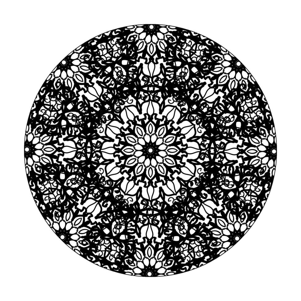 mandala dessiné à la main. décoration en ornement de doodle oriental ethnique. vecteur