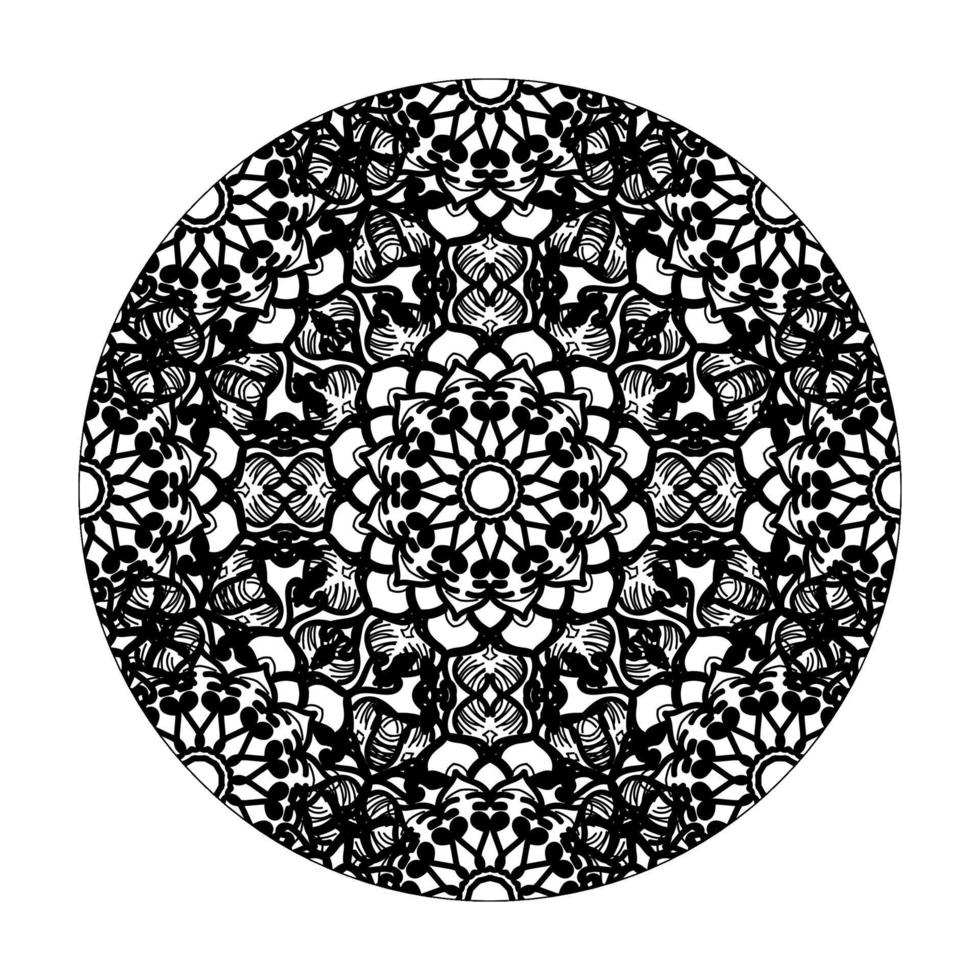 mandala dessiné à la main. décoration en ornement de doodle oriental ethnique. vecteur