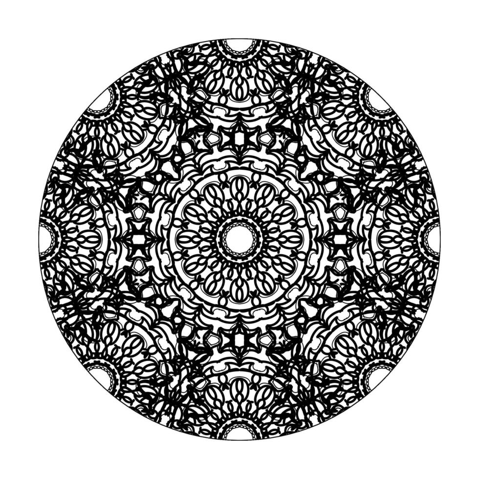 mandala dessiné à la main. décoration en ornement de doodle oriental ethnique. vecteur