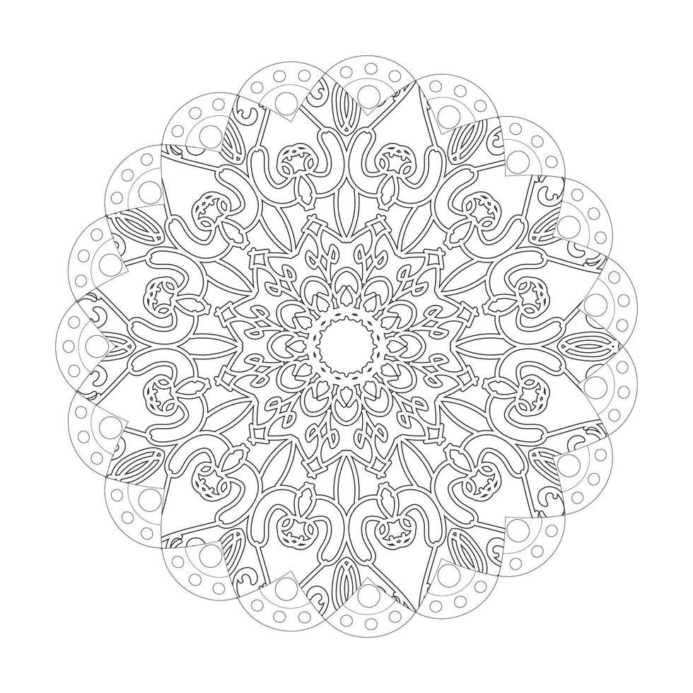 vecteur rond cercle abstrait. style mandala.