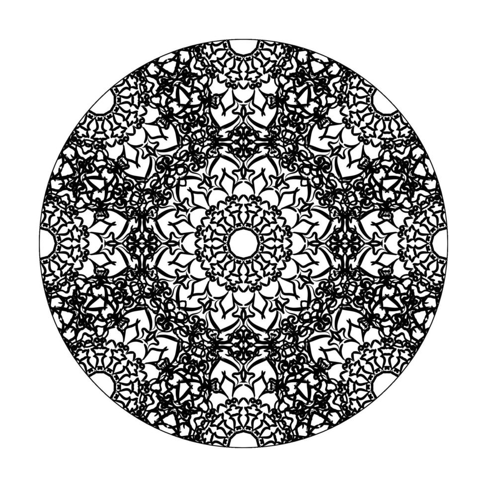 mandala dessiné à la main. décoration en ornement de doodle oriental ethnique. vecteur