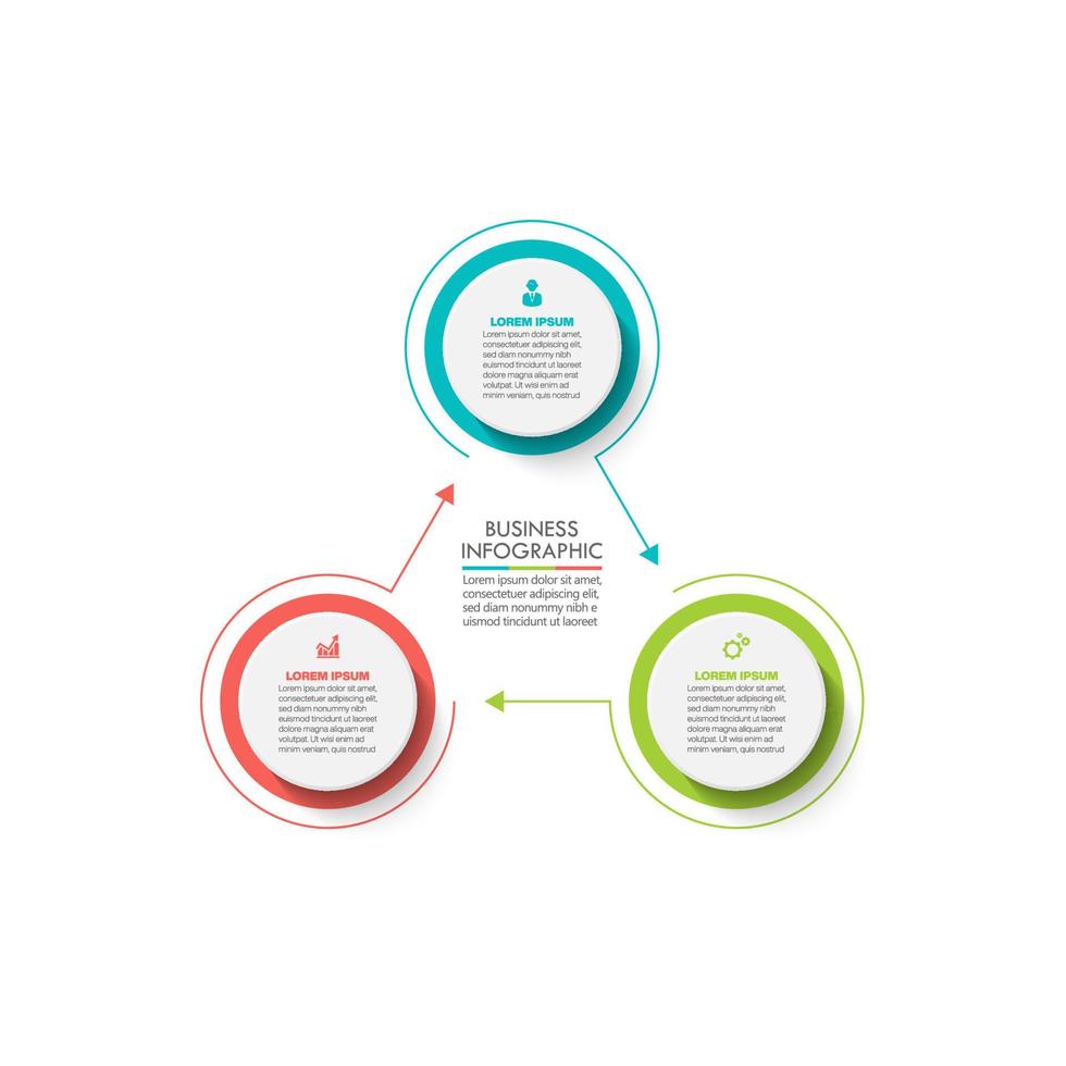 modèle d'infographie de cercle d'affaires de présentation vecteur