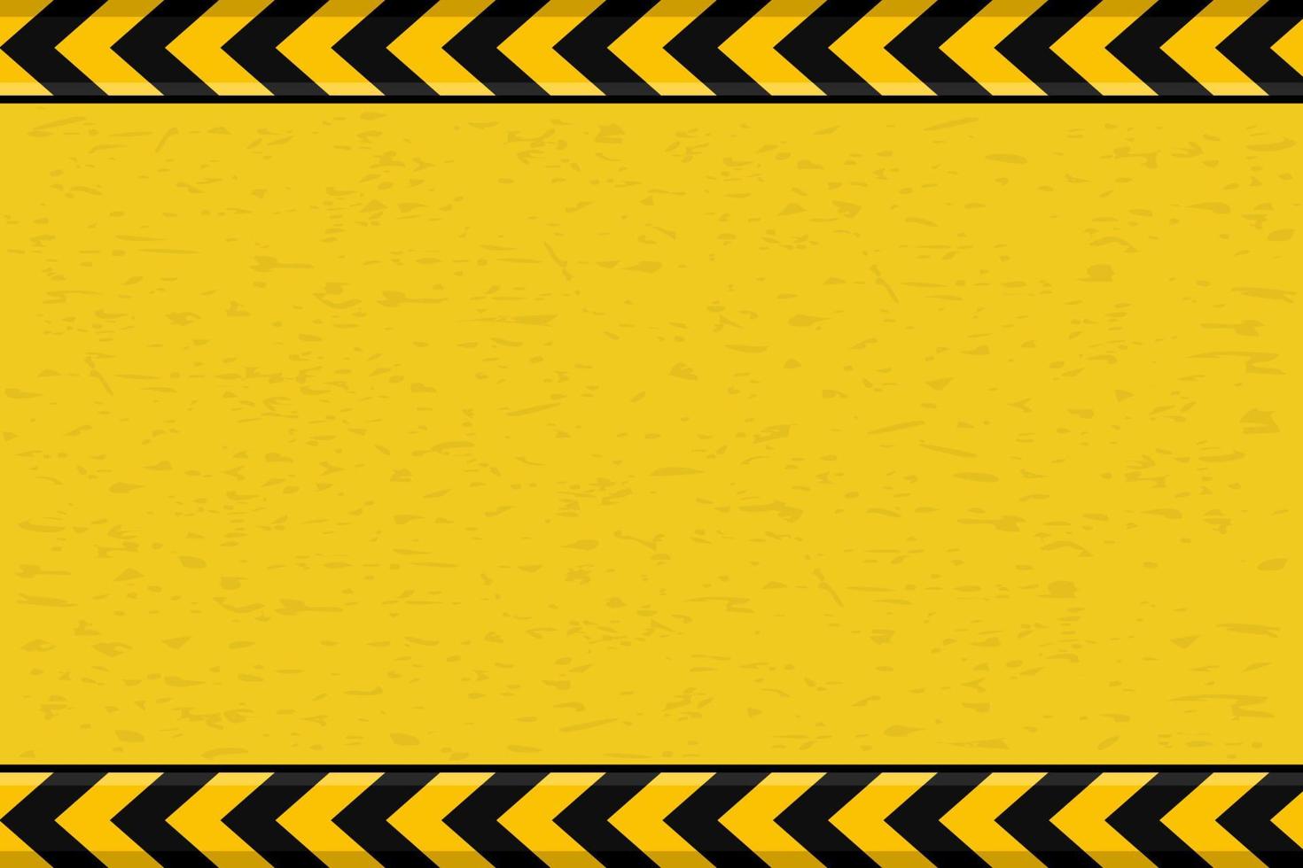 panneau d'avertissement de construction fond de conception de flèche de ligne noire jaune vecteur