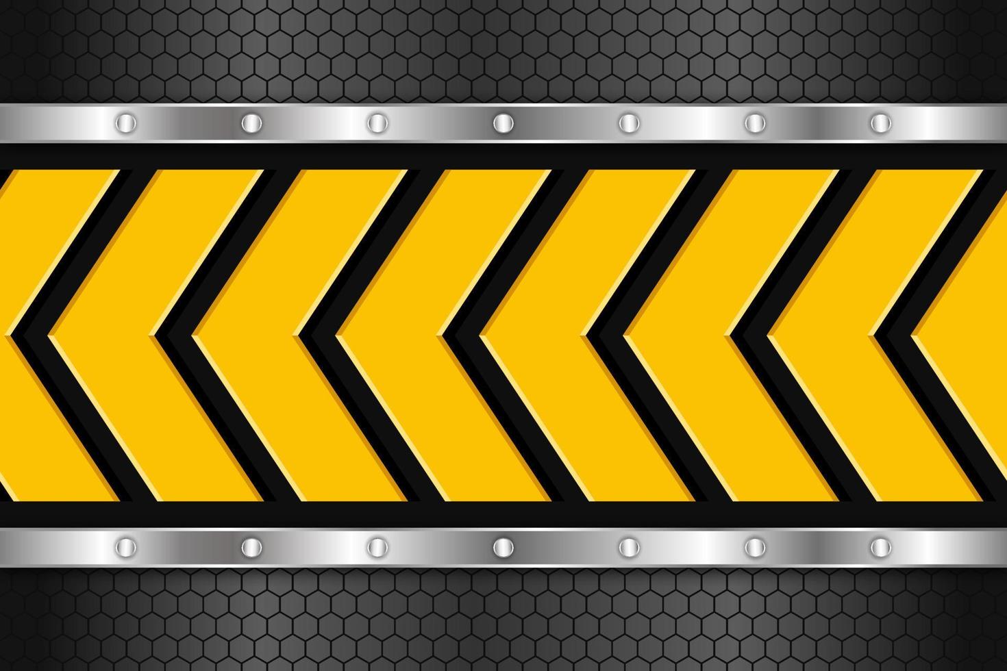 métal texture jaune flèche noire ligne vecteur illustration conception arrière-plan