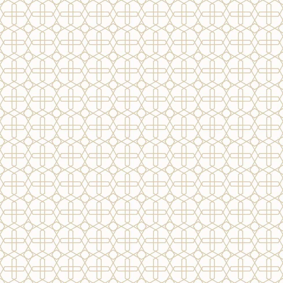 hexagone persan islamique géométrique et forme de ligne de chevauchement croisé motif sans couture fond de couleur or jaune. utiliser pour le tissu, le textile, les éléments de décoration intérieure. vecteur