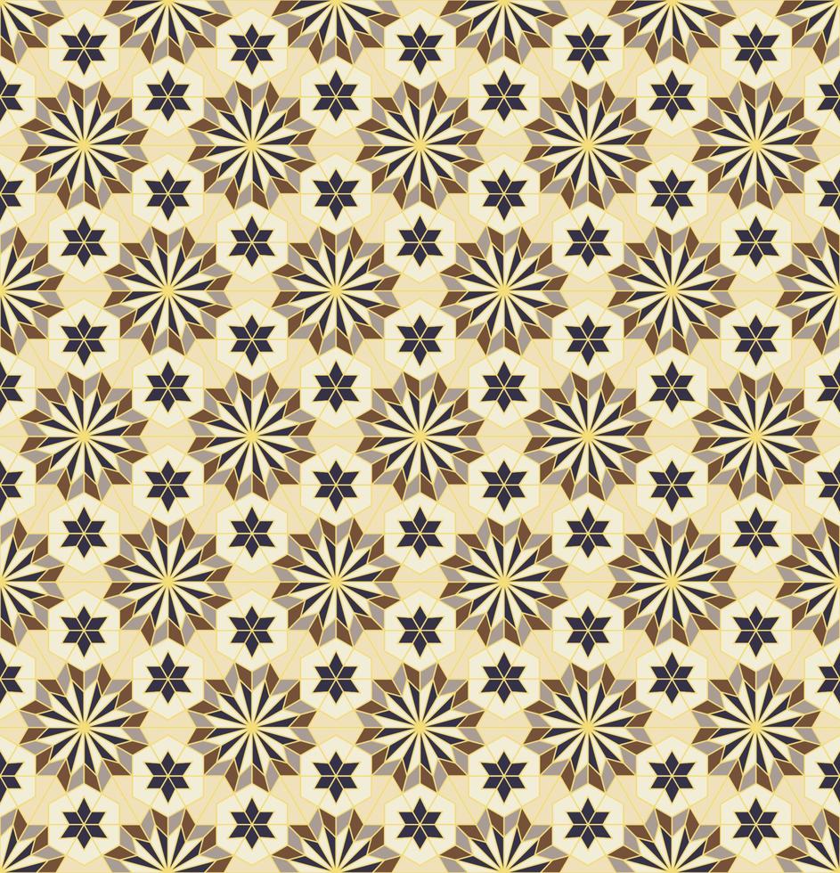 étoile persane islamique hexagone forme géométrique motif sans couture fond de couleur beige. utiliser pour le tissu, le textile, les éléments de décoration intérieure. vecteur