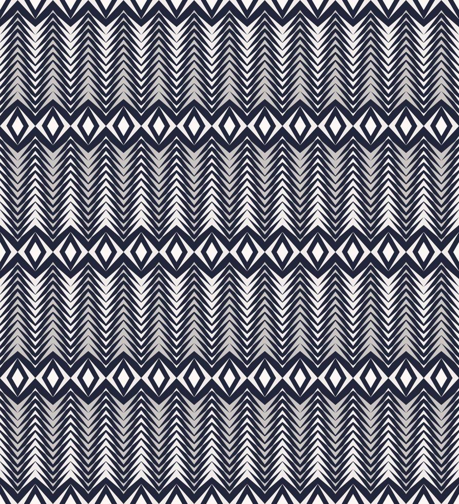 carré de losange blanc tribal ethnique, triangle géométrique en forme de chevrons sans soudure de fond de couleur bleue. utilisation pour le tissu, le textile, les éléments de décoration intérieure, le rembourrage, l'emballage. vecteur