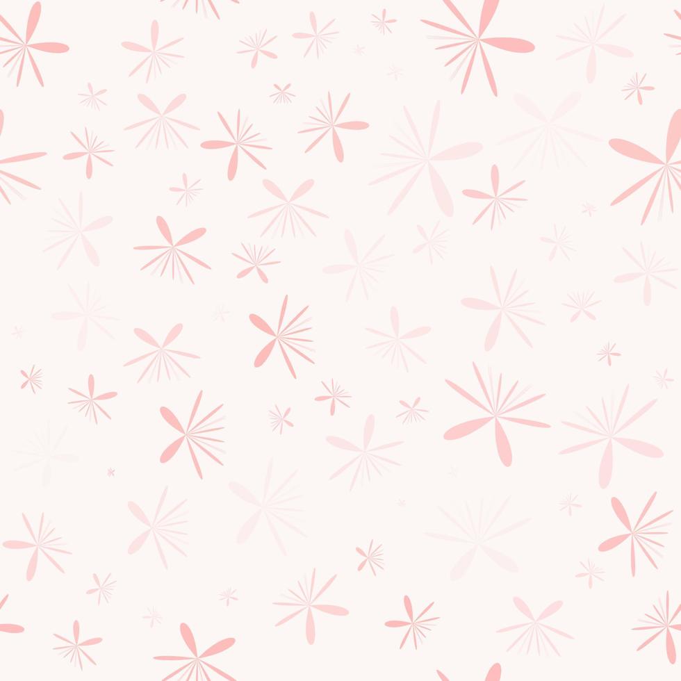 forme d'art de fleur volante géométrique aléatoire couleur rose sans soudure de fond. modèle de mode féminin. utilisation pour le tissu, le textile, la couverture, le rembourrage, les éléments de décoration intérieure, l'emballage. vecteur