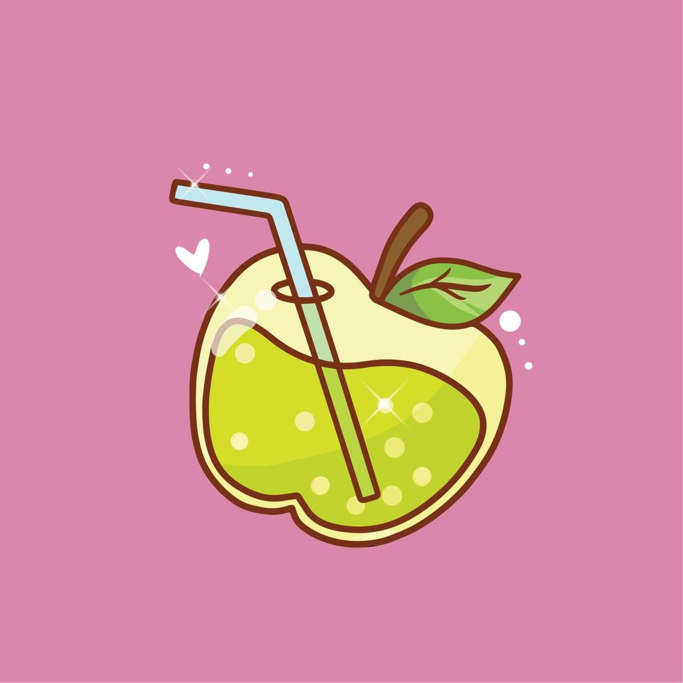 illustration de glace aux pommes vecteur