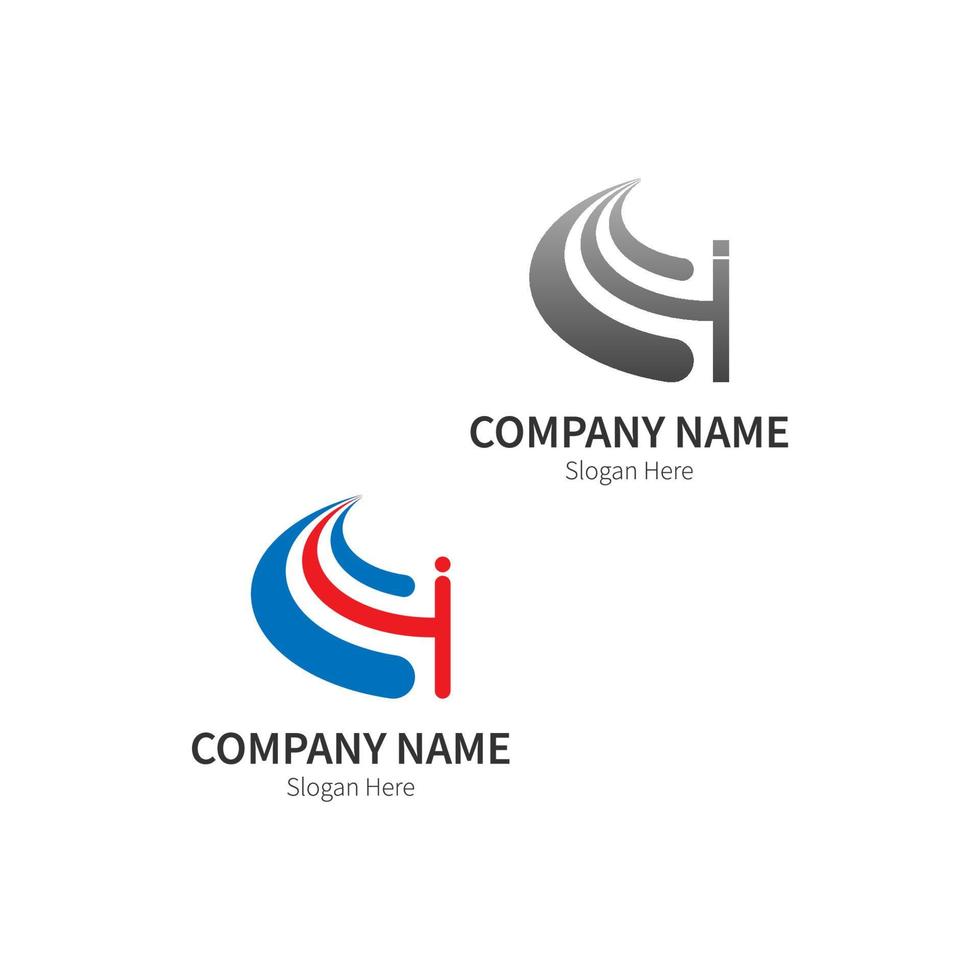 lettre i logo vecteur de modèle d'entreprise