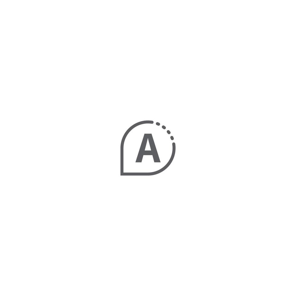 lettre un concept de design plat icône logo vecteur