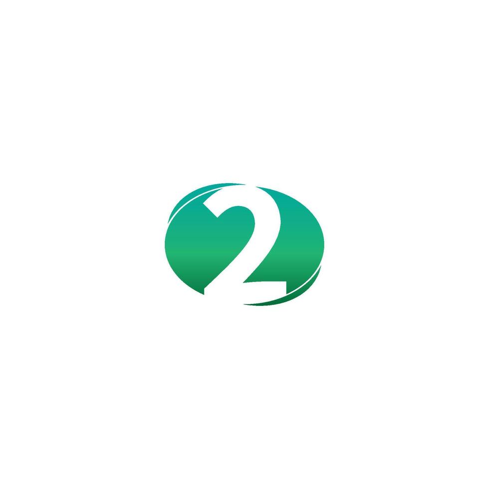 conception créative du logo icône numéro 2 vecteur