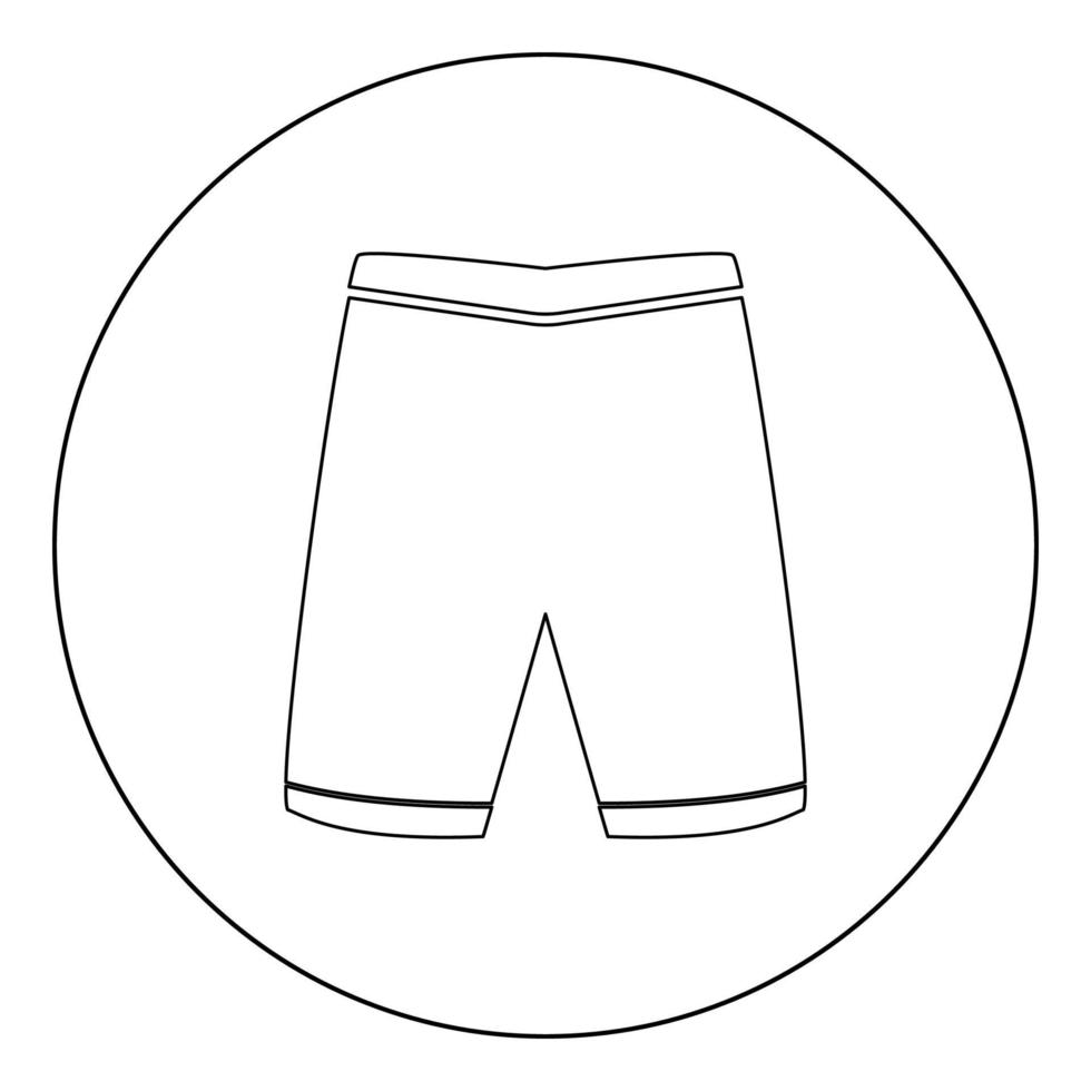 L'icône short couleur noire en cercle vecteur