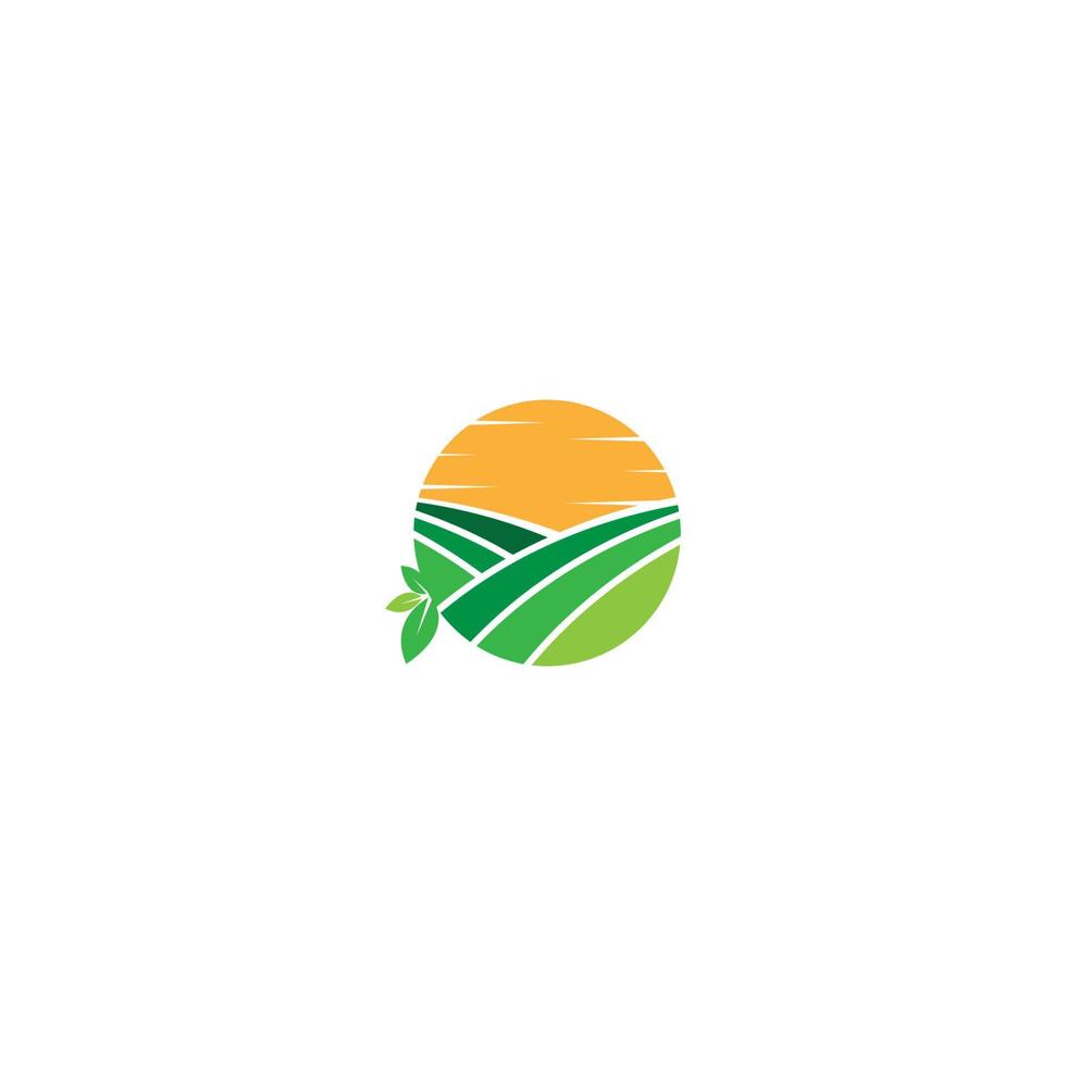logo agricole. création de logo de feuille, concept écologique vecteur