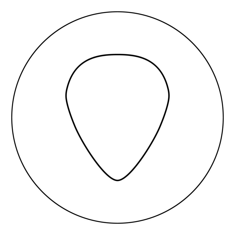 médiateur pour l'icône de guitare couleur noire en cercle illustration vectorielle isolée vecteur