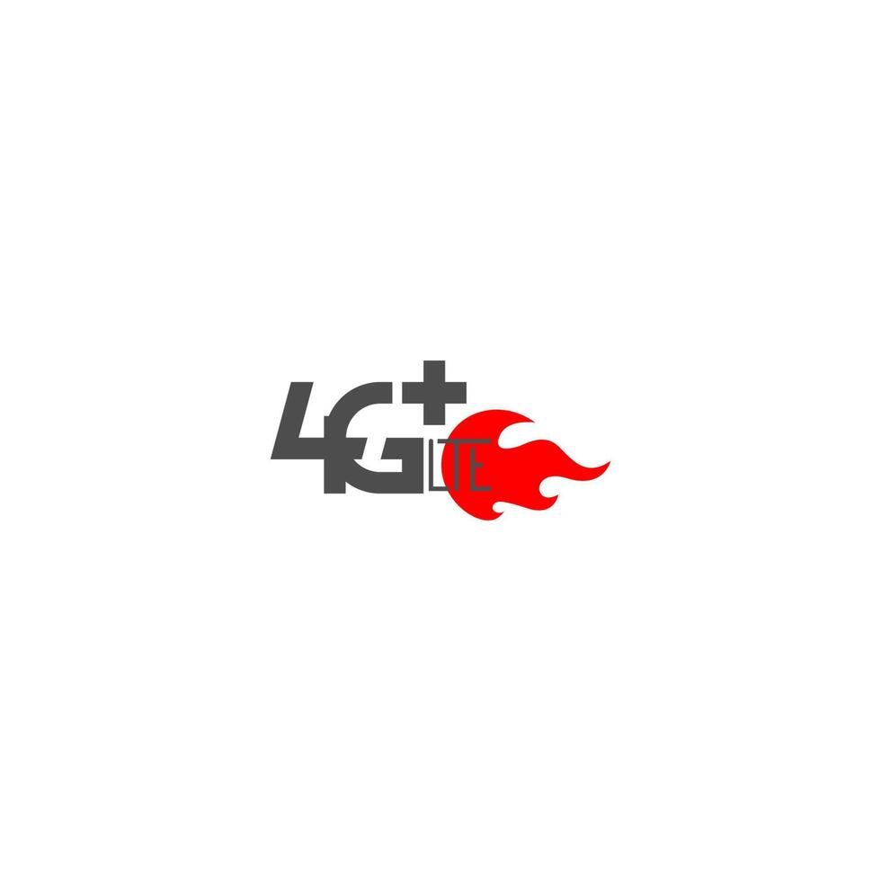 illustration d'icône logo 4g lte vecteur