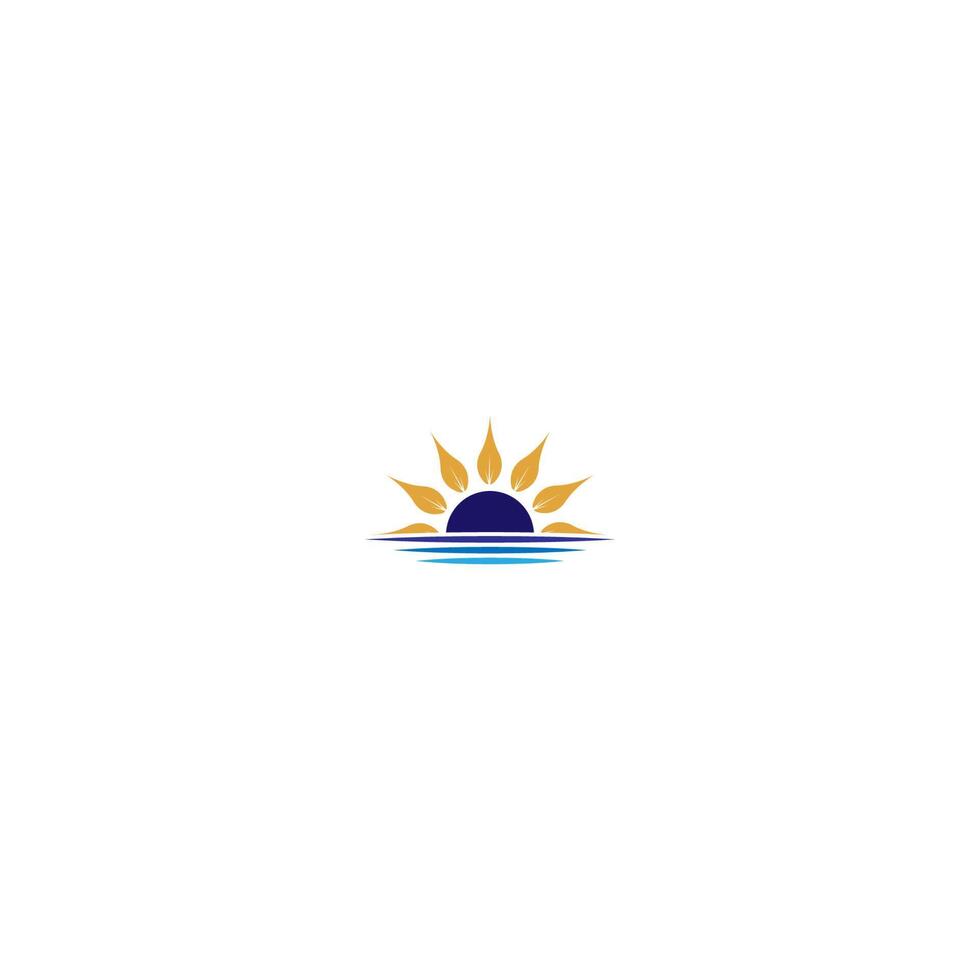 concept d'icône logo fleur de soleil vecteur