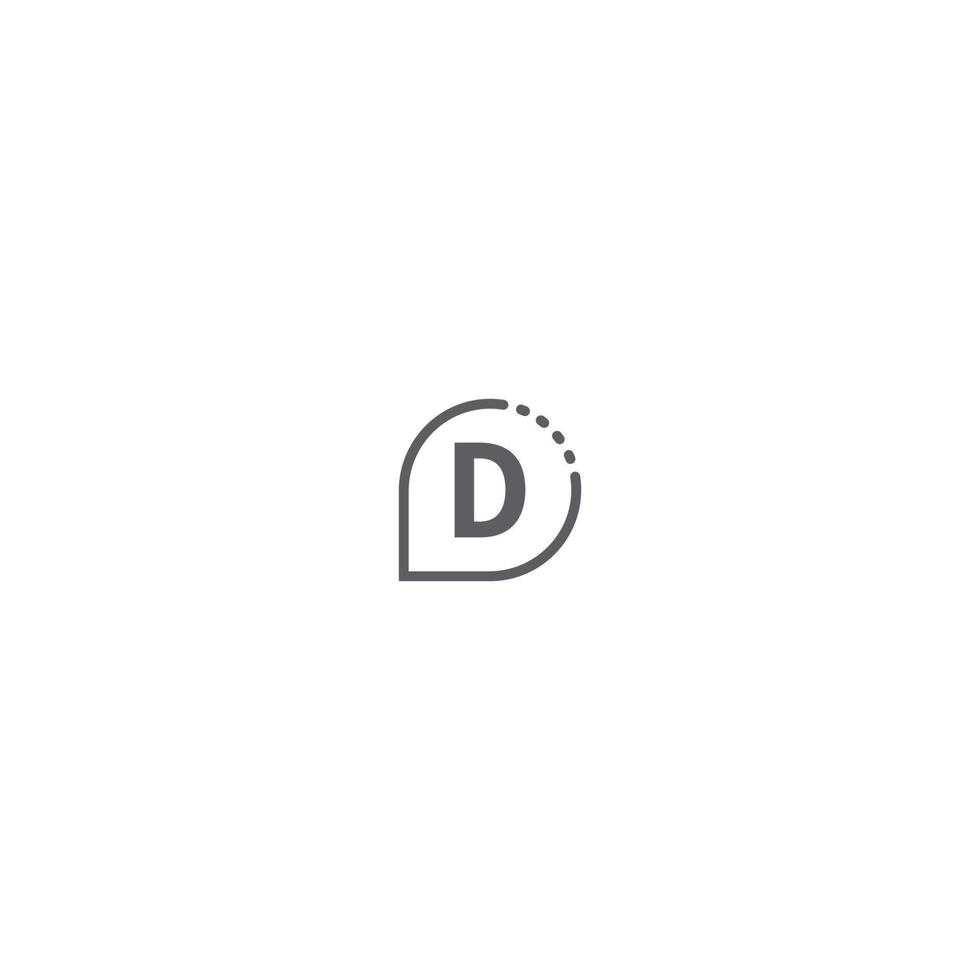 concept de design plat lettre d icône logo vecteur